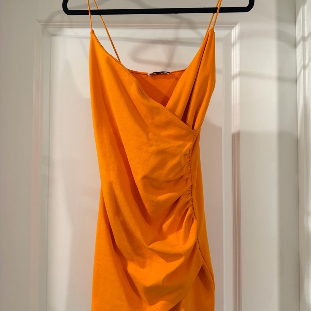 Zara Vibrant Orange Mini Dress